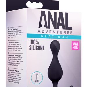 Анальний плаг ANAL ADVENTURES PLATINUM WAVE BLACK
