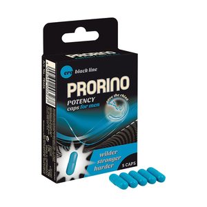 Збудливі капсули для чоловіків ERO PRORINO black line Potency (ціна за 5 капсул в упаковці)