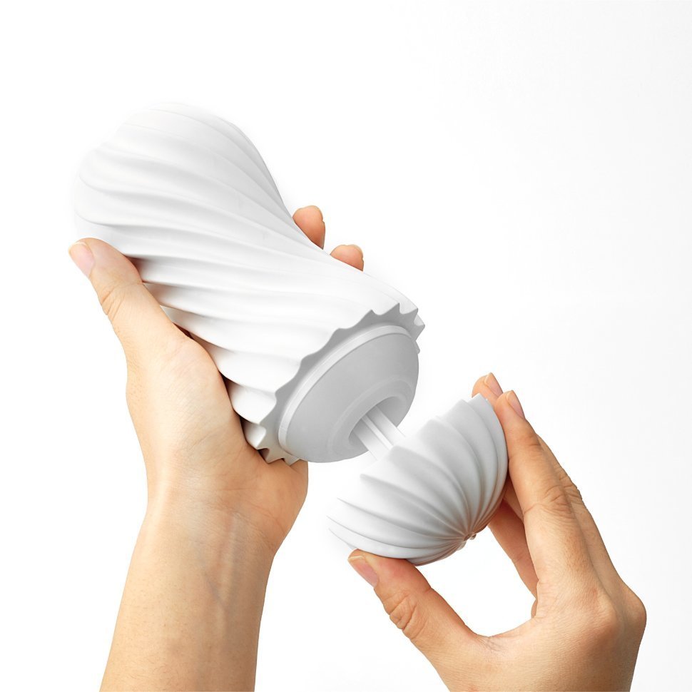 Мастурбатор Tenga Flex Silky White зі змінною інтенсивністю, можна скручувати