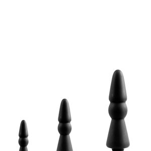 Набір анальних плагів MENZSTUFF 3-PIECE ANAL cone Set BLACK