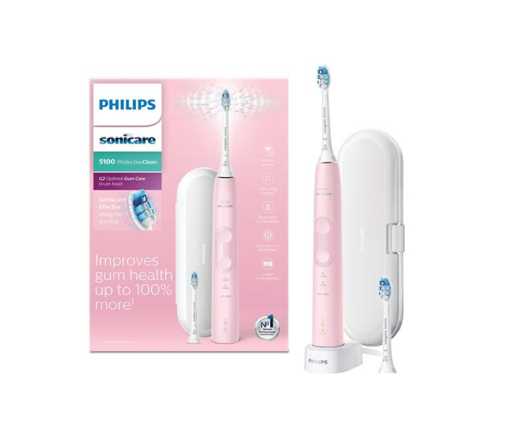 Звукова електрична зубна щітка Philips 5100 Pink