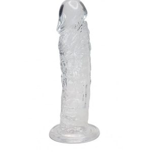 Прозорий фалоімітатор Alive Jelly Dildo Empire, ТПЕ, присоска, діаметр 4,3см, довжина 19,3см