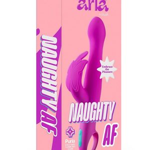 Вібратор з кліторальним відростком у вигляді метелика Blush Aria Naugnty AF рожевий