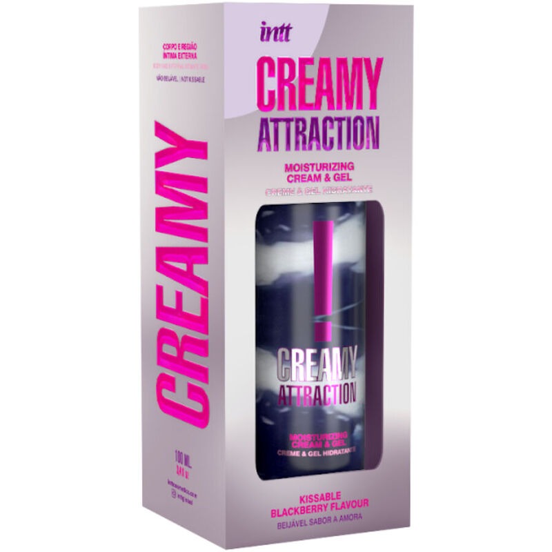 Зволожувальний крем-гель 2в1 Intt Creamy Attraction Blackberry 100 мл для всього тіла, смак ожини