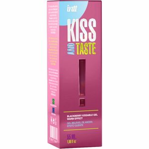 Масажний гель Intt KISS AND TASTE! Blackberry (55 мл) зі смаком ожини, легкий зігрівальний ефект