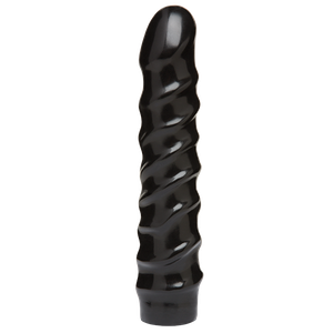 Дилдо Doc Johnson CodeBlack - 8 Inch Raging Vac-U-Lock із стимулювальним рельєфом, діаметр 3,8 см