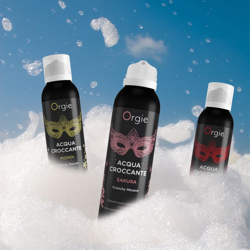 Масажна пінка Orgie – Acqua Croccante Monoi (150 мл), ефект бульбашок, що лопаються