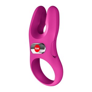Ерекційне віброкільце з подвійною стимуляцією клітора Fun Factory NŌS PRO Magenta, 2 мотори