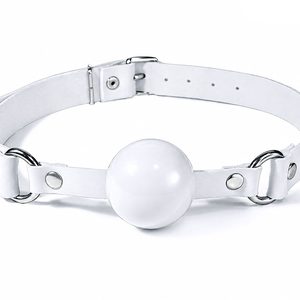 Кляп силіконовий Feral Feelings Silicon Ball Gag White/White, білий ремінець, біла кулька