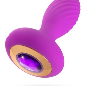 Анальний вібратор зі стразом Blush Oh My Gem Charm Amethyst колір фуксія