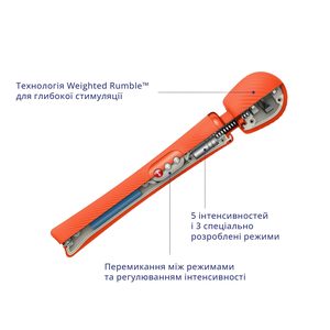 Вібромасажер Fun Factory VIM Vibrating Wand sunrise orange, суперпотужний та легкий, до 6 годин роботи