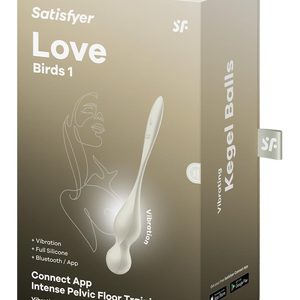 Вагінальні смарт-кульки з вібрацією Satisfyer Love Birds 1 Connect App White, 78 г