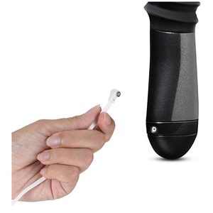 Пульсатор Blush Temptasia – Lazarus Thrusting Dildo – Black, ребристий стовбур, 3 швидкості