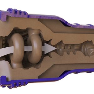 Мастурбатор-вагіна Fleshlight Boost Bang Medium Dark Flesh, плаваючі кільця Turbo Tech
