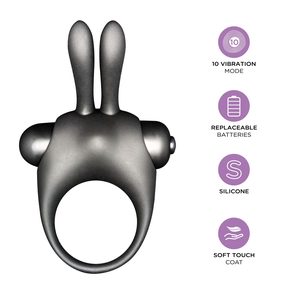 Набір Orgie Orgasmic Bunny: збуджувальні краплі та ерекційне віброкільце