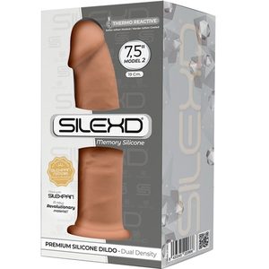 Фалоімітатор SilexD Henry Caramel (MODEL 2 size 7.5in), двошаровий, силікон + Silexpan, діаметр 4,8 см