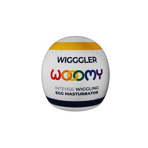 Мастурбатор-яйце Wooomy Wigggler Mini Masturbator, дуже ніжний, пробник лубриканту Amorean 1 мл