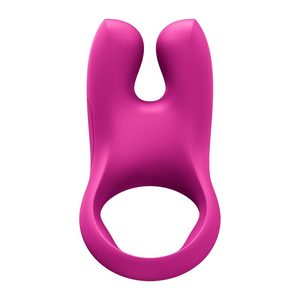 Ерекційне віброкільце з подвійною стимуляцією клітора Fun Factory NŌS CLASSIC Magenta, 2 мотори