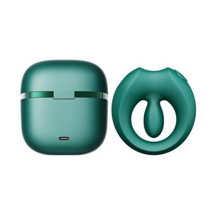 Ерекційне смарт-віброкільце Zalo Apis Turquoise Green, до 4 годин роботи, зарядний кейс