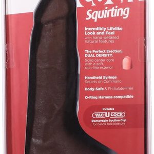 Фалоімітатор, що кінчає Doc Johnson The Realistic Cock ULTRASKYN - Squirting 9,5 Inch Chocolate