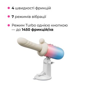 Смарт-міні секс-машина Lovense Spinel імітація фрикцій, підігрів, 3 насадки, на присосці