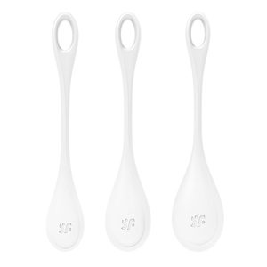 Набір йоні намистин Satisfyer Yoni Power 1 White, діаметр 2-2,5-3см, вага 22-46-74гр