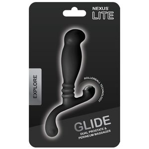 Масажер простати Nexus Glide Black для новачків, ультрастимулювальний, з масажером промежини