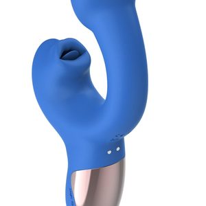 Смарт-вібратор Magic Motion Ponder Blue, подвійна стимуляція, віброяйце+язичок для клітора