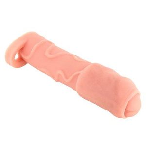 Насадка на член Real Body — Real Extender DICKY із закритою головкою та кільцем для мошонки