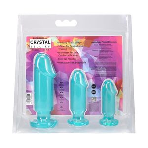 Набір анальних пробок Doc Johnson Crystal Jellies - Anal Starter Kit- Teal