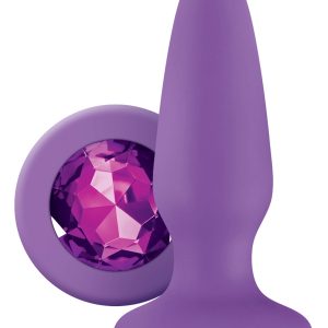 Анальна пробка із кристалом NS Novelties Glams Purple Gem, фіолетовий