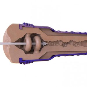 Мастурбатор-попка Fleshlight Boost Blast Female Light Medium Flesh, плаваючі кільця Turbo Tech