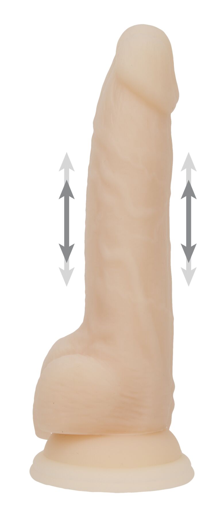 Фалоімітатор з пульсацією Naked ADDICTION Dominic 9″ Vanilla, пульт ДК, діаметр 4,2 см