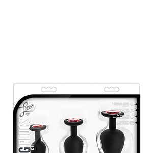 Набір анальних пробок LUXE BLING PLUGS TRAINING KIT RED GEMS