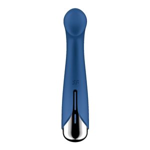 Вібратор з ротацією Satisfyer Spinning G-Spot 1 Blue, плоский майданчик для стимуляції точки G