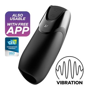 Смарт-мастурбатор з вібрацією Satisfyer Men Vibration+, 2 мотори, 14 режимів, водонепроникний