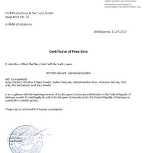 Органічний лубрикант на водній основі Hot Bio Lube Sensitive, 100 мл