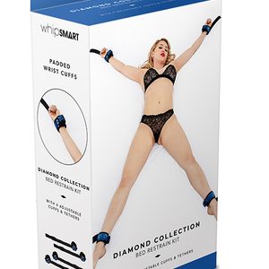 Набір БДСМ для ліжка WHIPSMART DIAMOND BED RESTRAIN KIT BLUE