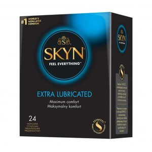 Безлатексні преміум-презервативи SKYN Extra Lubricated 24 шт, на 40 % більше змазки
