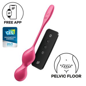 Вагінальні смарт-кульки з вібрацією Satisfyer Love Birds 2 Connect App Red, 86 г, пульт ДК