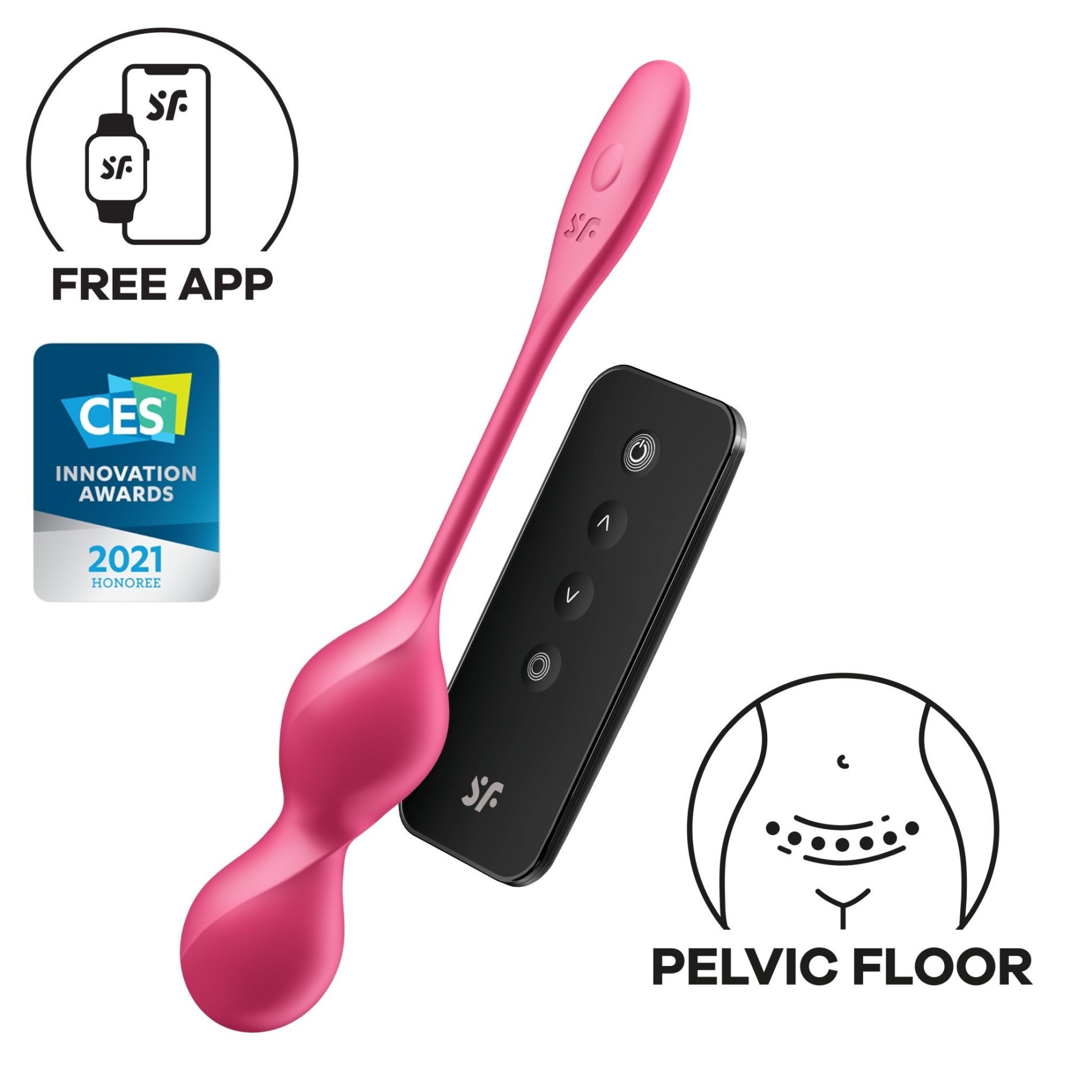 Вагінальні смарт-кульки з вібрацією Satisfyer Love Birds 2 Connect App Red, 86 г, пульт ДК