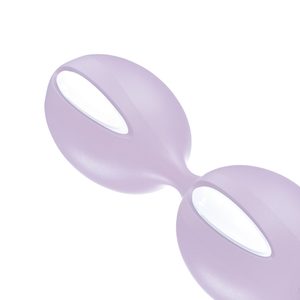 Вагінальні кульки Fun Factory SMARTBALLS DUO, бузково-білі, 2 шт, діаметр 3,2 та 3,6 см