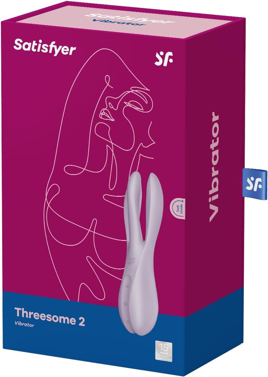 Кліторальний вібратор Satisfyer Threesome 2 Violet, 3 гнучкі пальчики, 3 мотори