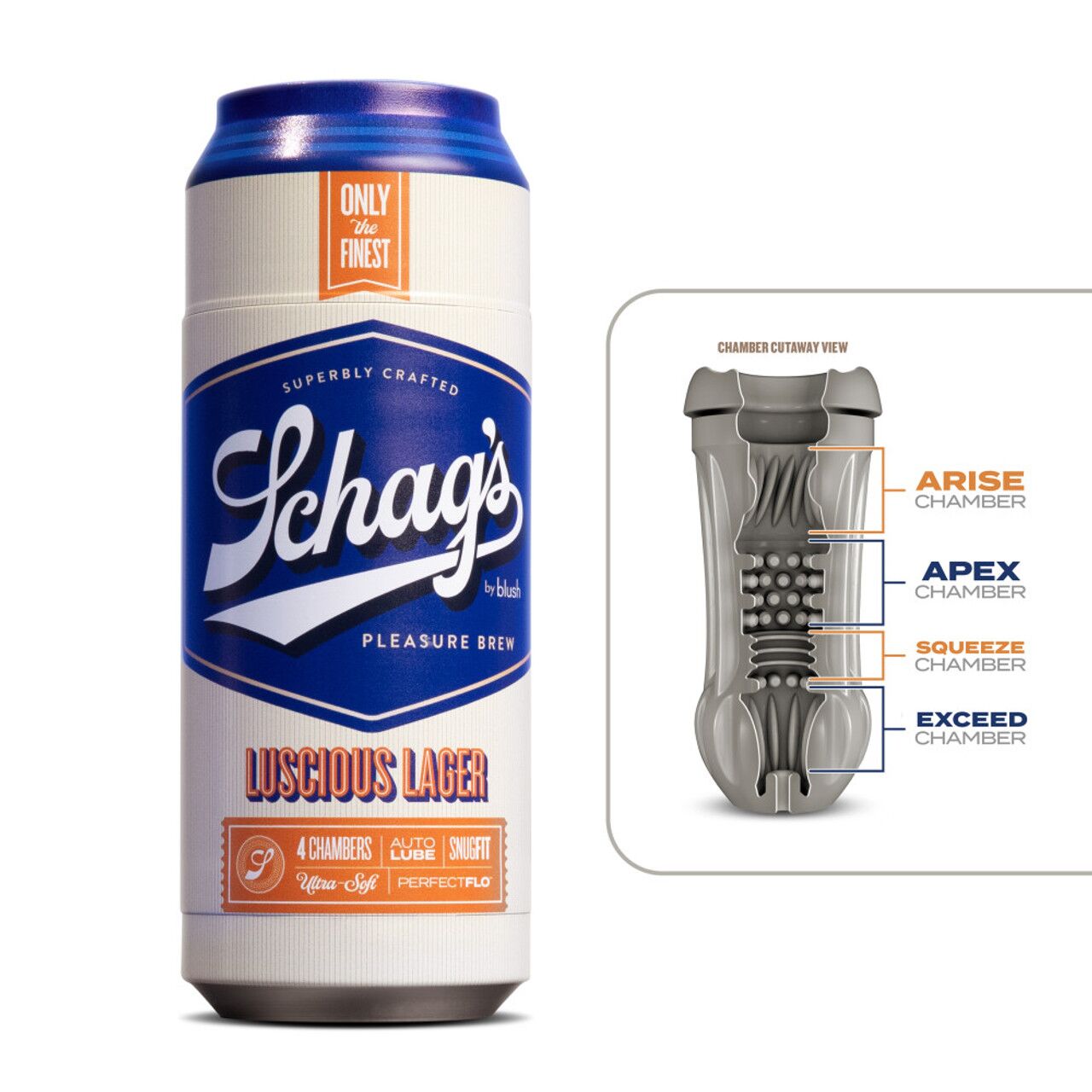 Мастурбатор – банка пива Blush Schag's Luscious Lager Masturbator Frosted, самозмащуваний, вакуум