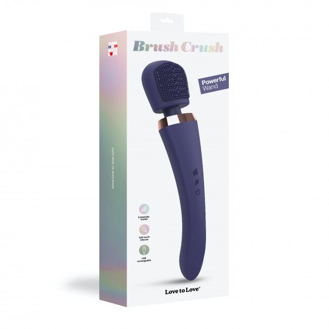 Вібромасажер з силіконовою щіточкою Love to Love Brush Crush – Midnight Indigo