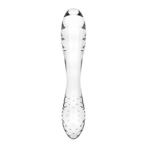 Двосторонній скляний дилдо Satisfyer Dazzling Crystal 1 Transparent, дуже міцний, без стопера