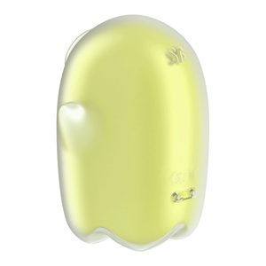 Вакуумний кліторальний стимулятор з вібрацією Satisfyer Glowing Ghost Yellow, світиться в темряві