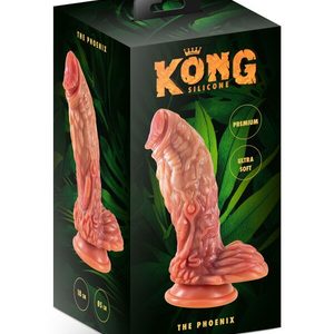 Фентезійний фалоімітатор Kong Silicone The Phoenix, довжина 18 см, діаметр 5,5 см