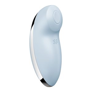 Вібростимулятор-пульсатор Satisfyer Tap & Climax 2 Blue, ефект постукування пальцем