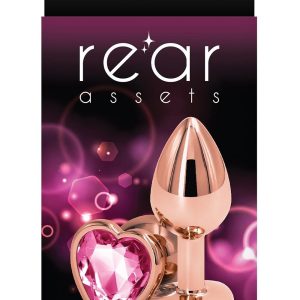 Анальна пробка REAR ASSETS ROSE GOLD HEART PINK, s